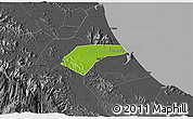 Physical 3D Map of Can Loc, darken, desaturated