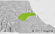Physical 3D Map of Can Loc, lighten, desaturated