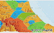 Physical 3D Map of Can Loc, political outside