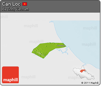 Physical 3D Map of Can Loc, single color outside