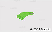 Political 3D Map of Can Loc, cropped outside