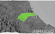 Political 3D Map of Can Loc, darken, desaturated