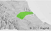 Political 3D Map of Can Loc, lighten, desaturated