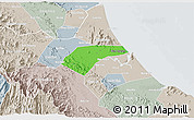 Political 3D Map of Can Loc, lighten, semi-desaturated