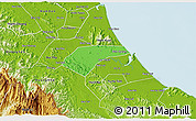 Political 3D Map of Can Loc, physical outside