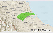 Political 3D Map of Can Loc, shaded relief outside