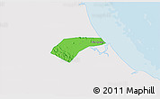 Political 3D Map of Can Loc, single color outside