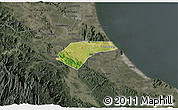 Satellite 3D Map of Can Loc, darken, semi-desaturated