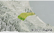Satellite 3D Map of Can Loc, lighten, semi-desaturated