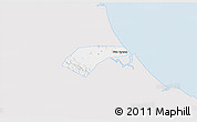 Silver Style 3D Map of Can Loc, single color outside