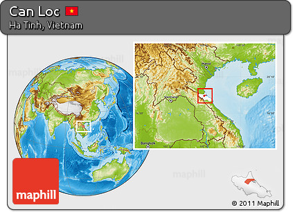 Physical Location Map of Can Loc, highlighted parent region