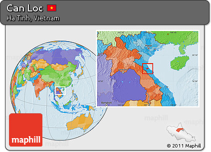 Political Location Map of Can Loc