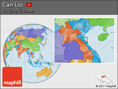 Political Location Map of Can Loc