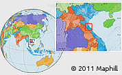 Political Location Map of Can Loc