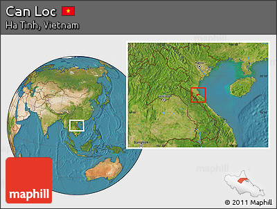 Satellite Location Map of Can Loc