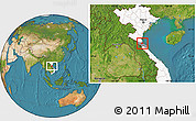 Satellite Location Map of Can Loc, highlighted country, highlighted parent region