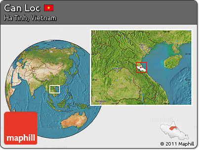 Satellite Location Map of Can Loc, highlighted parent region