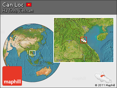 Satellite Location Map of Can Loc, highlighted parent region