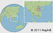 Savanna Style Location Map of Can Loc, within the entire country