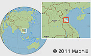 Savanna Style Location Map of Can Loc, highlighted parent region