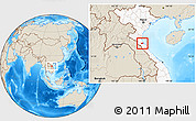 Shaded Relief Location Map of Can Loc, highlighted country
