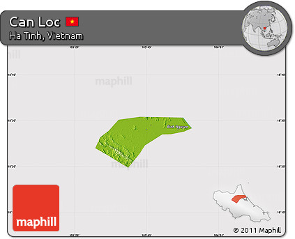 Physical Map of Can Loc, cropped outside