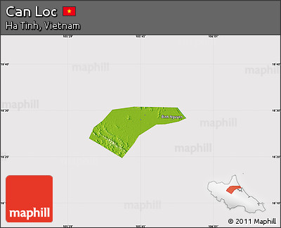 Physical Map of Can Loc, cropped outside