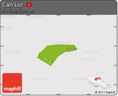 Physical Map of Can Loc, cropped outside