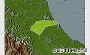 Physical Map of Can Loc, darken