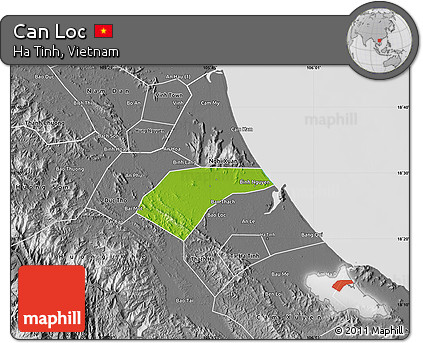 Physical Map of Can Loc, desaturated