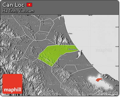 Physical Map of Can Loc, desaturated