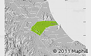 Physical Map of Can Loc, lighten, desaturated