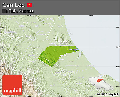 Physical Map of Can Loc, lighten