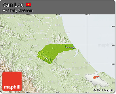 Physical Map of Can Loc, lighten
