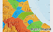 Physical Map of Can Loc, political outside
