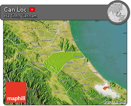 Physical Map of Can Loc, satellite outside