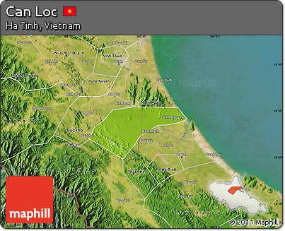 Physical Map of Can Loc, satellite outside