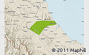 Physical Map of Can Loc, shaded relief outside