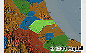 Political Map of Can Loc, darken