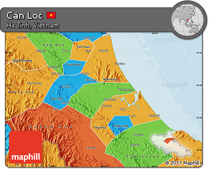 Political Map of Can Loc