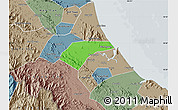 Political Map of Can Loc, semi-desaturated