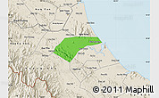 Political Map of Can Loc, shaded relief outside