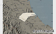 Shaded Relief Map of Can Loc, darken