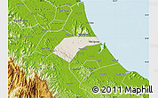 Shaded Relief Map of Can Loc, physical outside