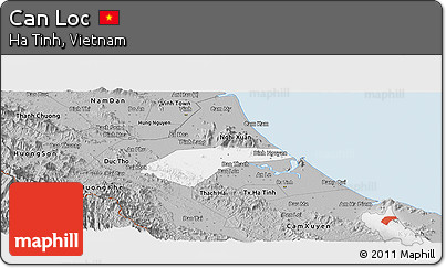Gray Panoramic Map of Can Loc