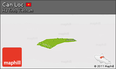 Physical Panoramic Map of Can Loc, cropped outside