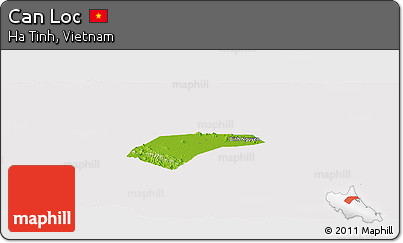 Physical Panoramic Map of Can Loc, cropped outside