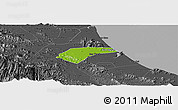 Physical Panoramic Map of Can Loc, darken, desaturated