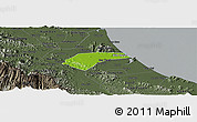 Physical Panoramic Map of Can Loc, darken, semi-desaturated