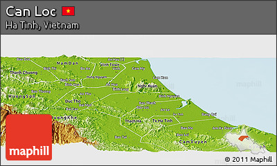 Physical Panoramic Map of Can Loc